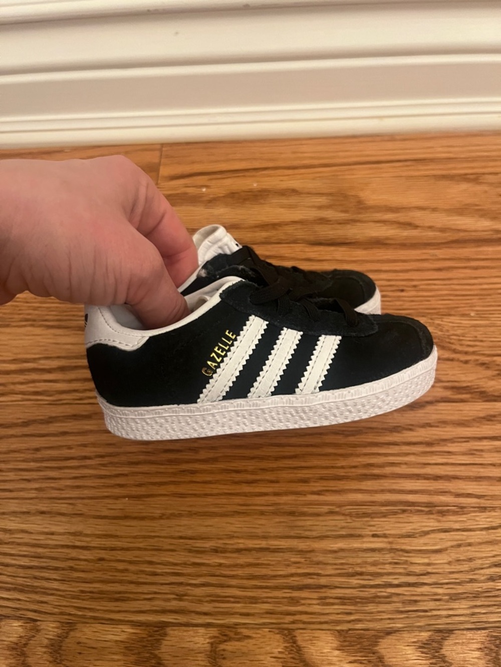 adidas Black & White Gazelle Kids Sneakers